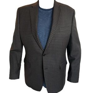 🟤 EUC Lauren by Ralph Lauren Brown & Blue Plaid Sportscoat | Men’s 46L
